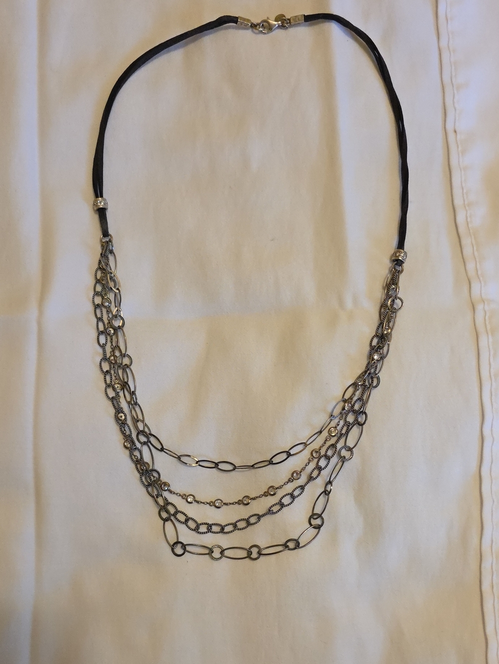 Silpada Layered Multi-Chain Silver Necklace